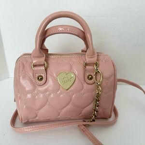 Betsey Johnson XOX Betsey Pink Quilted Purse Shoulder Bag